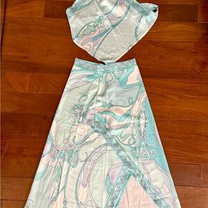 Pastel Swirl Two-Piece Set - Mint & Blush